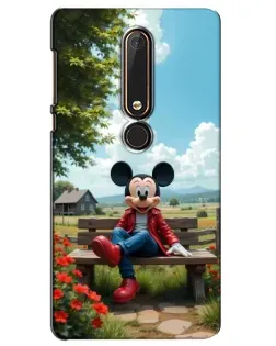 Чохол для Nokia 6 2018 з картинкою «Міккі на лавці»
