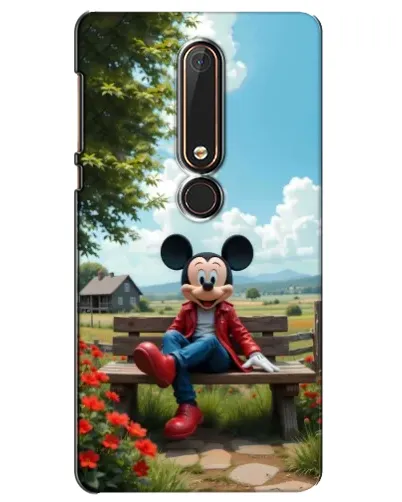 Чохол для Nokia 6 2018 з картинкою «Міккі на лавці»