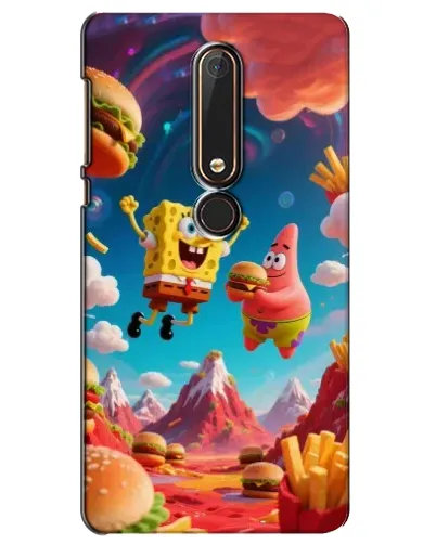 Чехол для Nokia 6 2018 с картинкой «Космический фастфуд»