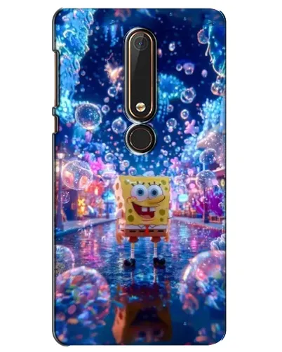 Чехол для Nokia 6 2018 с картинкой «Неоновый океан»