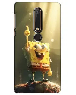 Чехол для Nokia 6 2018 с картинкой «Сияющий Спанч Боб»