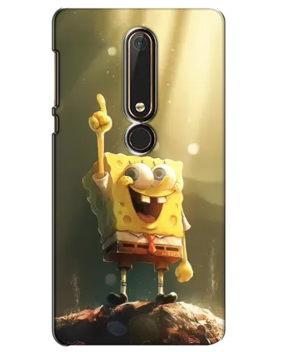 Чехол для Nokia 6 2018 с картинкой «Сияющий Спанч Боб»
