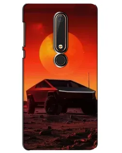 Чехол для Nokia 6 2018 с картинкой «Cybertruck на Марсе»