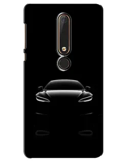 Чехол для Nokia 6 2018 с картинкой «Силуэт Tesla Night»