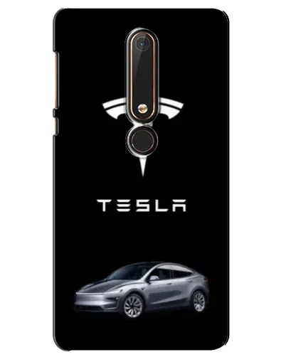 Чехол для Nokia 6 2018 с картинкой «Tesla Model Y»