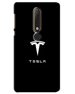 Чехол для Nokia 6 2018 с картинкой «Tesla White Logo»