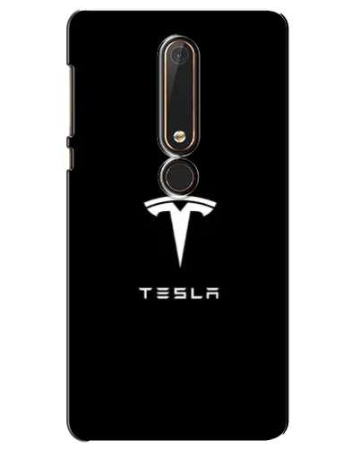 Чехол для Nokia 6 2018 с картинкой «Tesla White Logo»