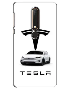 Чехол для Nokia 6 2018 с картинкой «Tesla White Style»