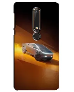 Чехол для Nokia 6 2018 с картинкой «Cybertruck в пустыне»