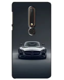 Чехол для Nokia 6 2018 с картинкой «Mercedes на черном»