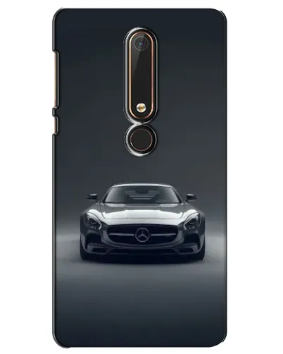 Чехол для Nokia 6 2018 с картинкой «Mercedes на черном»