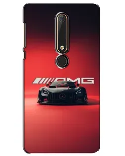 Чехол для Nokia 6 2018 с картинкой «Mercedes AMG — красная линия»
