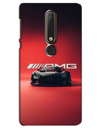 Чехол для Nokia 6 2018 с картинкой «Mercedes AMG — красная линия»
