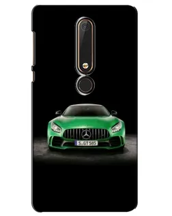 Чехол для Nokia 6 2018 с картинкой «Mercedes — неоновый лого»