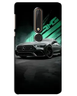 Чехол для Nokia 6 2018 с картинкой «Темный Mercedes AMG»