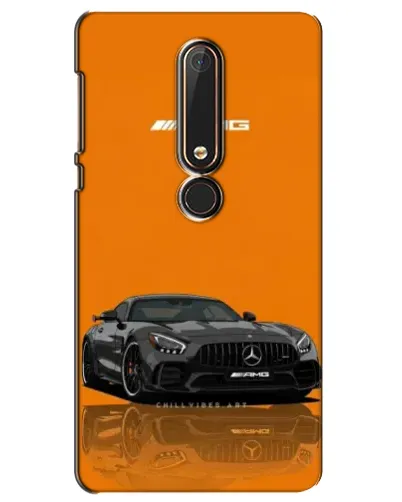 Чехол для Nokia 6 2018 с картинкой «Оранжевый Mercedes AMG»