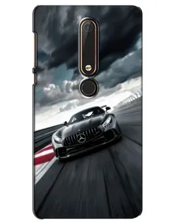 Чехол для Nokia 6 2018 с картинкой «Гоночный Mercedes AMG»