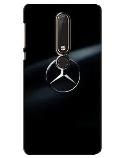 Чехол для Nokia 6 2018 с картинкой «Mercedes на металле»