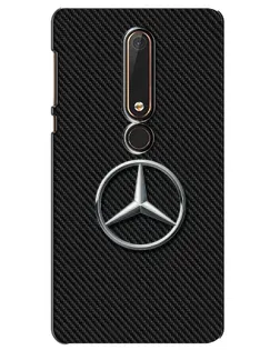 Чехол для Nokia 6 2018 с картинкой «Карбоновый Mercedes стиль»