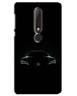 Чехол для Nokia 6 2018 с картинкой «Mercedes — силуэт авто»