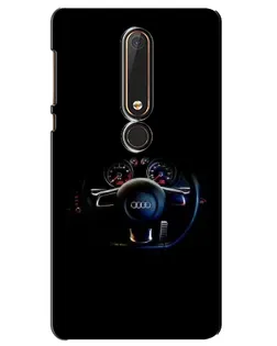 Чехол для Nokia 6 2018 с картинкой «Салон Audi — руль» Чехол для Nokia 6 2018 с картинкой «Салон Audi — руль»