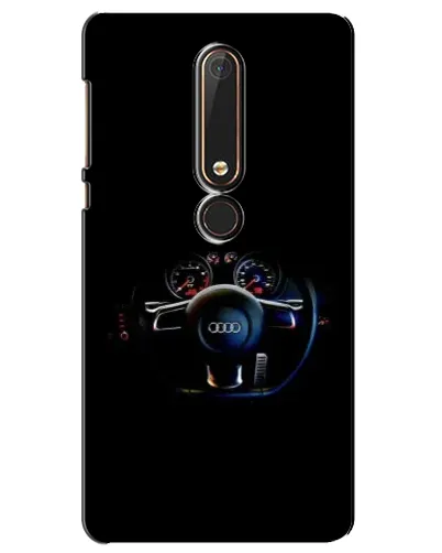 Чехол для Nokia 6 2018 с картинкой «Салон Audi — руль»