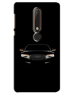 Чехол для Nokia 6 2018 с картинкой «Audi — ночной контур»