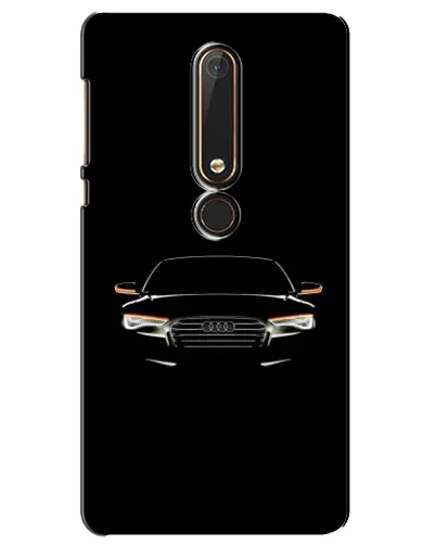 Чехол для Nokia 6 2018 с картинкой «Audi — ночной контур»