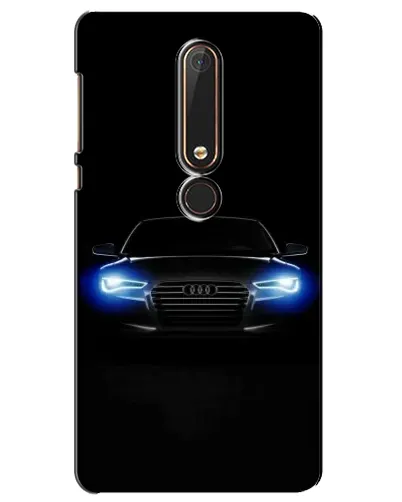 Чехол для Nokia 6 2018 с картинкой «Audi в неоне»