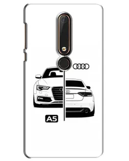 Чехол для Nokia 6 2018 с картинкой «Audi — контрастный дизайн»