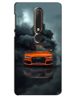 Чехол для Nokia 6 2018 с картинкой «Audi в облаках дыма»