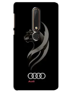 Чехол для Nokia 6 2018 с картинкой «Графика — пантера и Audi»