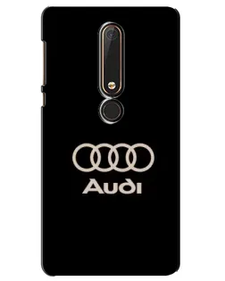 Чехол для Nokia 6 2018 с картинкой «Audi — золотой логотип»