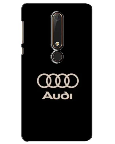 Чехол для Nokia 6 2018 с картинкой «Audi — золотой логотип»