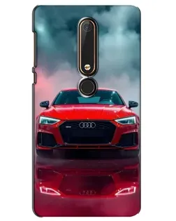 Чехол для Nokia 6 2018 с картинкой «Audi RS — красный стиль»