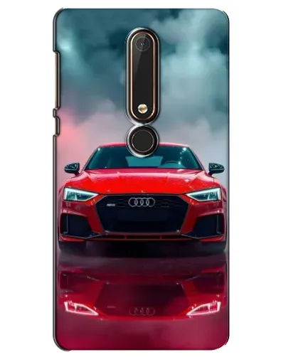 Чехол для Nokia 6 2018 с картинкой «Audi RS — красный стиль»