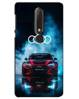 Чехол для Nokia 6 2018 с картинкой «Audi Sport — неон»