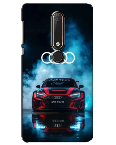 Чехол для Nokia 6 2018 с картинкой «Audi Sport — неон»