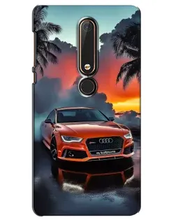 Чехол для Nokia 6 2018 с картинкой «Audi — закат»
