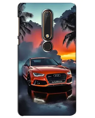 Чехол для Nokia 6 2018 с картинкой «Audi — закат»