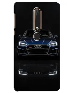 Чехол для Nokia 6 2018 с картинкой «Audi — ночное отражение»