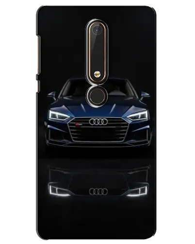 Чехол для Nokia 6 2018 с картинкой «Audi — ночное отражение»