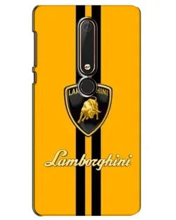 Чехол для Nokia 6 2018 с картинкой «Lamborghini Stripe желтый» Чехол для Nokia 6 2018 с картинкой «Lamborghini Stripe желтый»