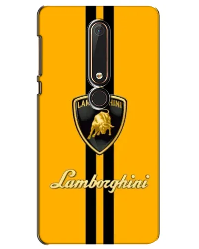 Чехол для Nokia 6 2018 с картинкой «Lamborghini Stripe желтый»