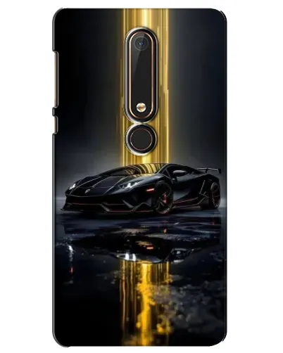 Чехол для Nokia 6 2018 с картинкой «Ночной Lamborghini драйв»