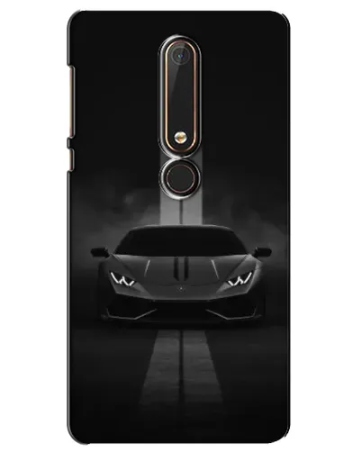 Чехол для Nokia 6 2018 с картинкой «Lamborghini симметрия дорог»