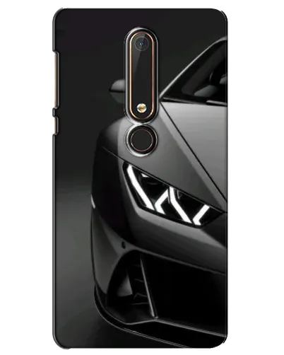 Чехол для Nokia 6 2018 с картинкой «Lamborghini фары детализация»