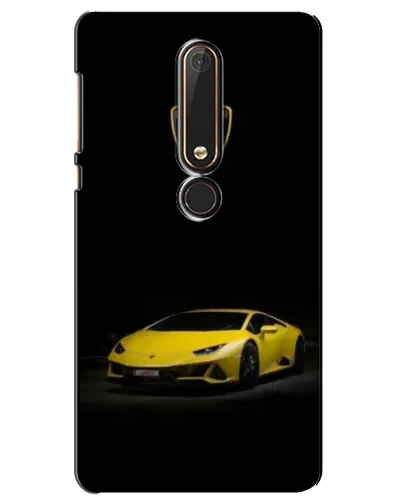 Чехол для Nokia 6 2018 с картинкой «Lamborghini желтый акцент»