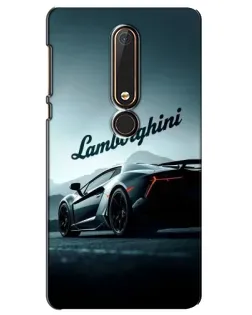 Чехол для Nokia 6 2018 с картинкой «Классическая надпись Lamborghini»