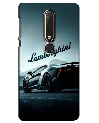 Чехол для Nokia 6 2018 с картинкой «Классическая надпись Lamborghini»